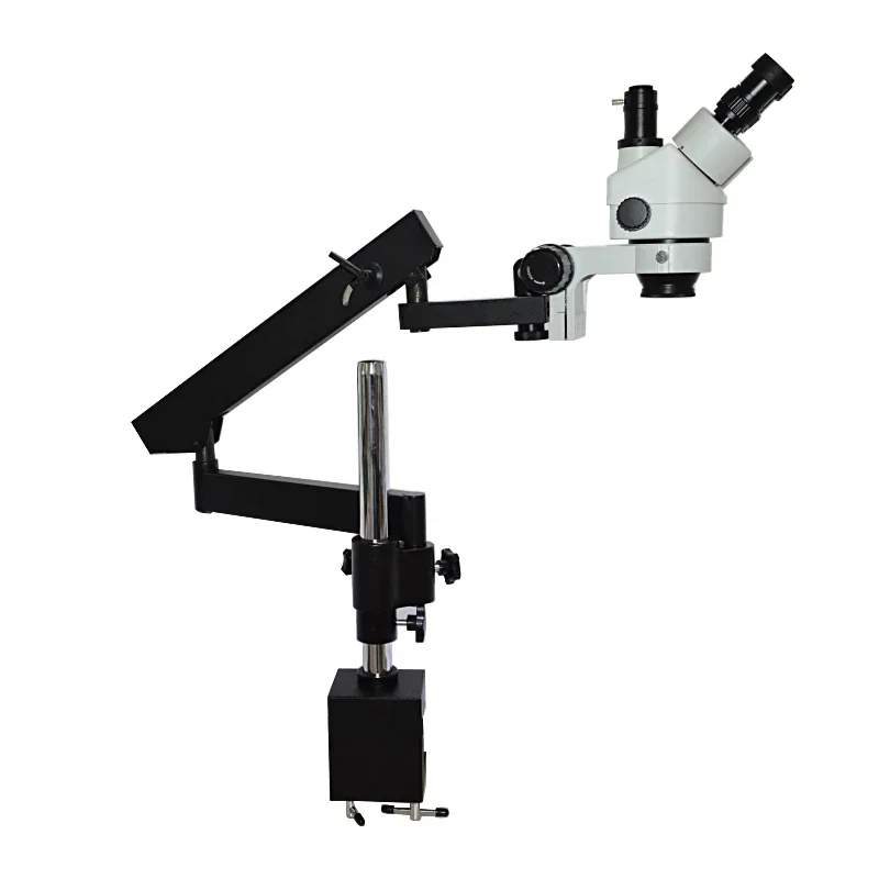 Articulating Arm Boom Stand Microscope - Microscope stéréoscopique trinoculaire avec bras articulé