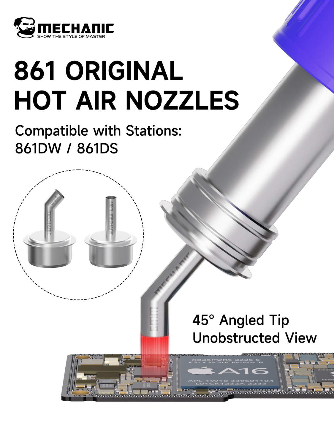 Hot Air Rework Station 861Dw - Kit de buses à air chaud