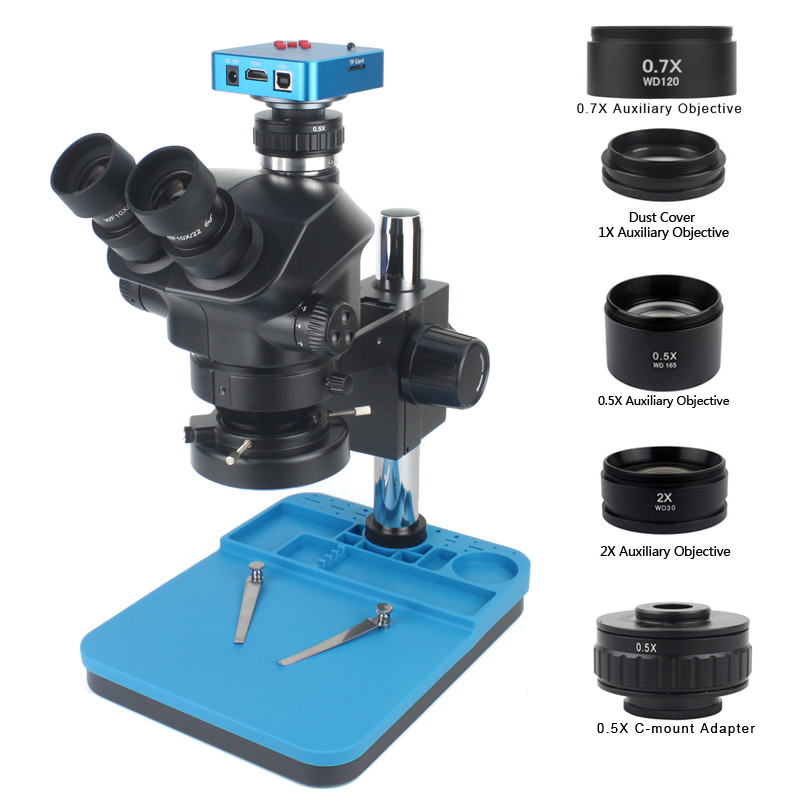 Simul-Focal Industrial Microscope 4K Hdmi - Caméra vidéo HDMI USB VGA 1080P