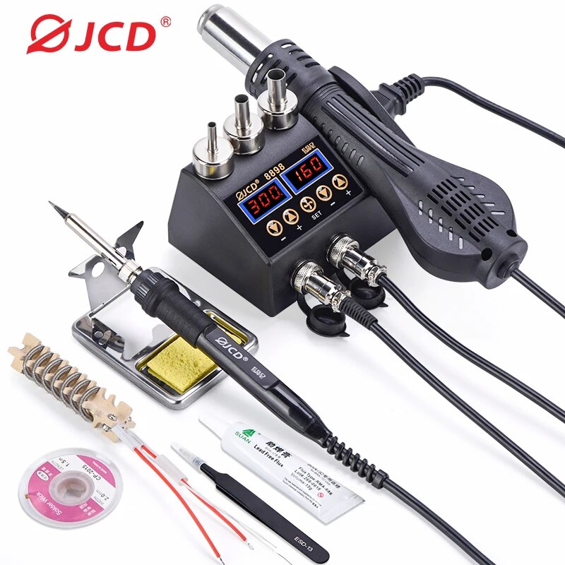 2 In 1 Soldering Rework Station 750W - JCD-Station de soudage 8898 W 2