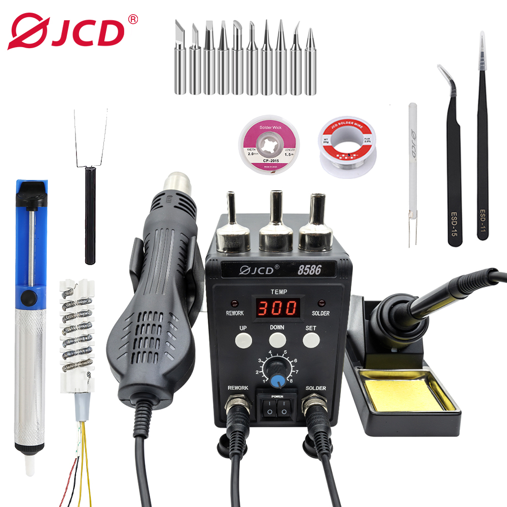 2 In 1 Soldering Rework Station 750W - Station de soudage numérique ESD 2