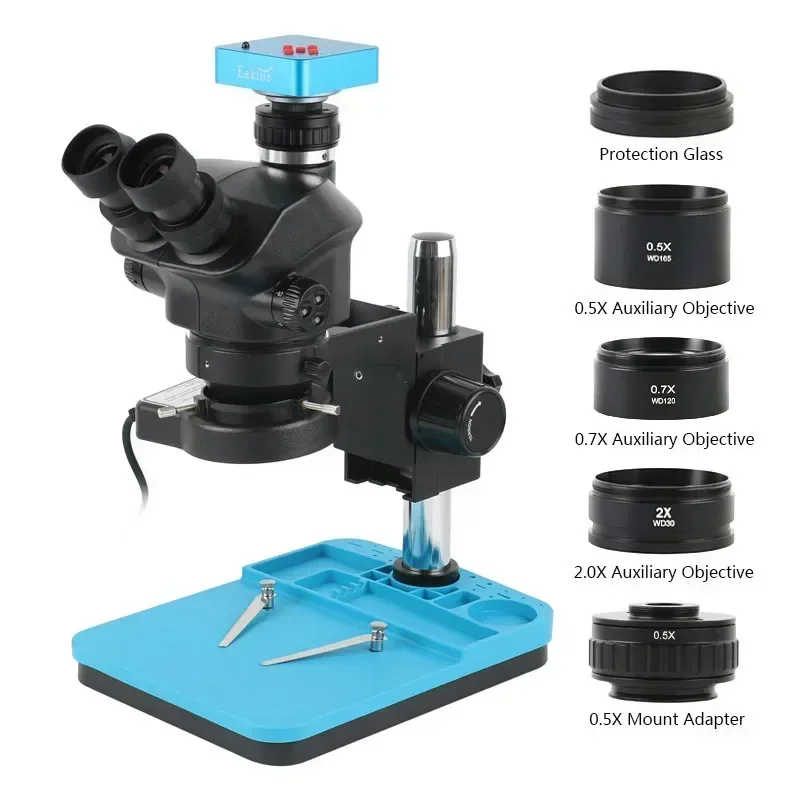 Simul-Focal Industrial Microscope 4K Hdmi - Microscope trinoculaire stéréo à simulateur de