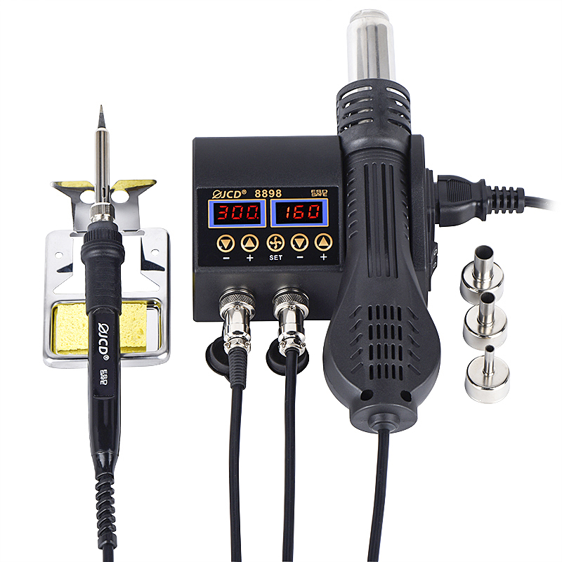 2 In 1 Soldering Rework Station 750W - Station de soudage numérique LED 2-en-1
