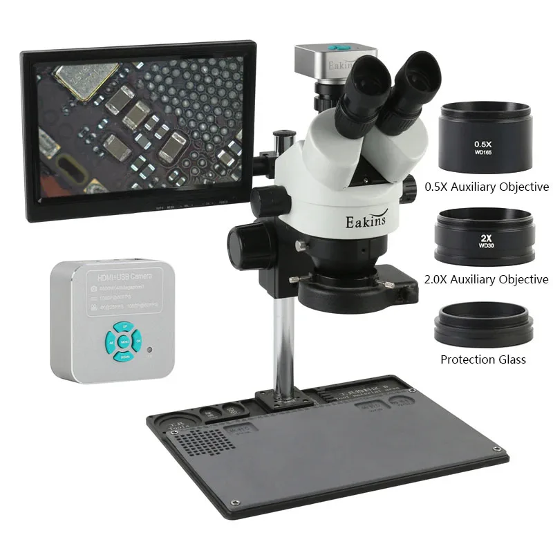 7X 45X Zoom industriel simul-f - Simul-Focal Industrial Microscope 4K Hdmi avis et prix