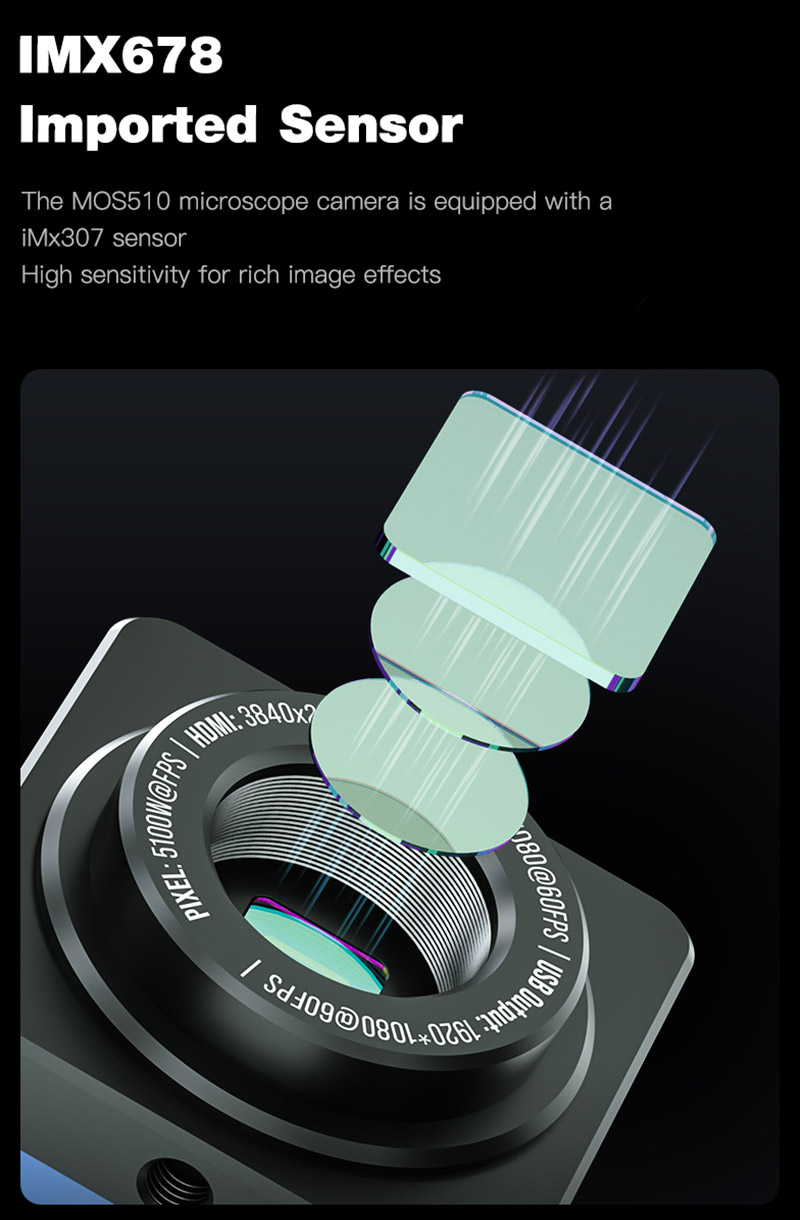 Caméra de Microscope industrie - 4K Microscope Camera Sony Sensor avis et prix