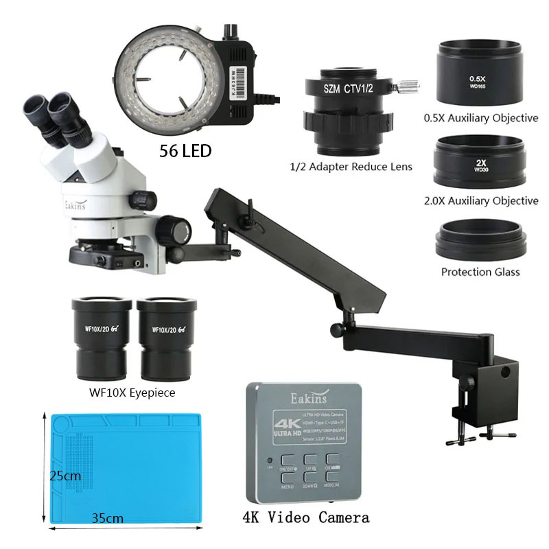 Microscope Trinoculaire Stéréo - Simul-Focal Industrial Microscope 4K Hdmi avis et prix