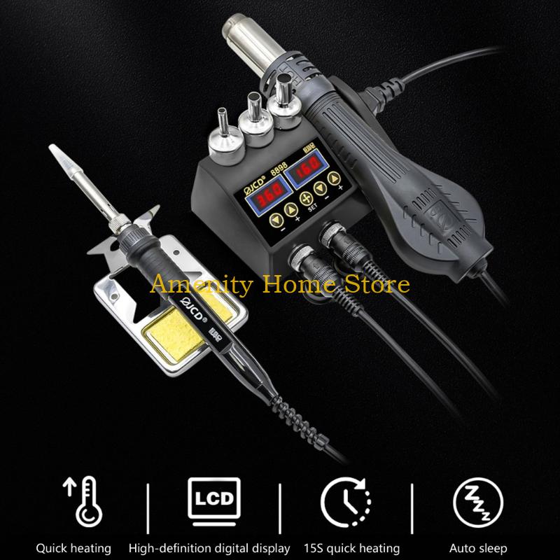 F26C 2 en 1 fer à souder Stati - 2 In 1 Soldering Rework Station 750W avis et prix