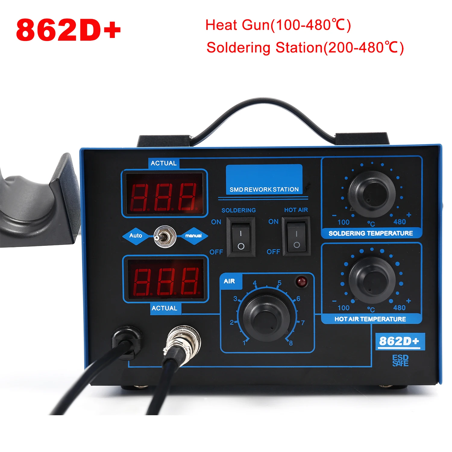 Station de soudage 862D+ 2 en  - 2 In 1 Soldering Rework Station 750W avis et prix